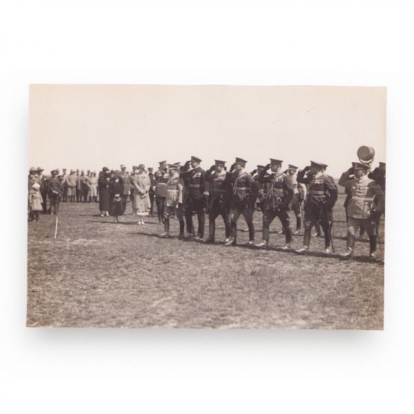 Familia regală a României la un miting aviatic, februarie 1925, cinci fotografii de epocă