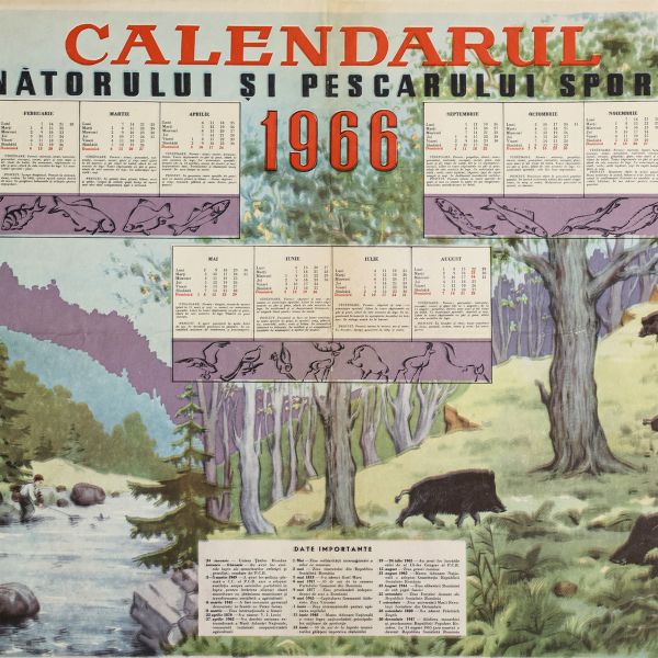 Calendarul vânătorului și pescarului sportiv pe anul 1966 