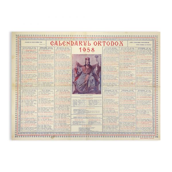 Colecție de 14 calendare creștin-ortodoxe din perioada 1950-1959