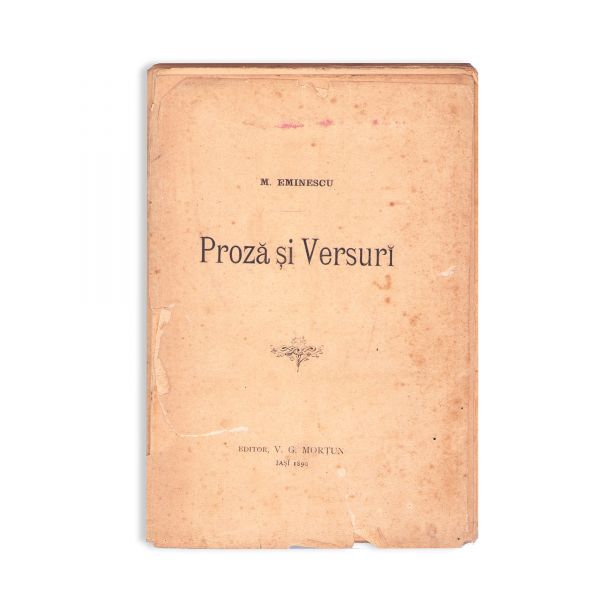 M. Eminescu, Proză și versuri, editat de V. G. Morțun, 1890, Prima ediție