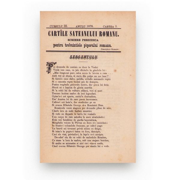 Cărțile săteanului român, două numere, 1876-1878
