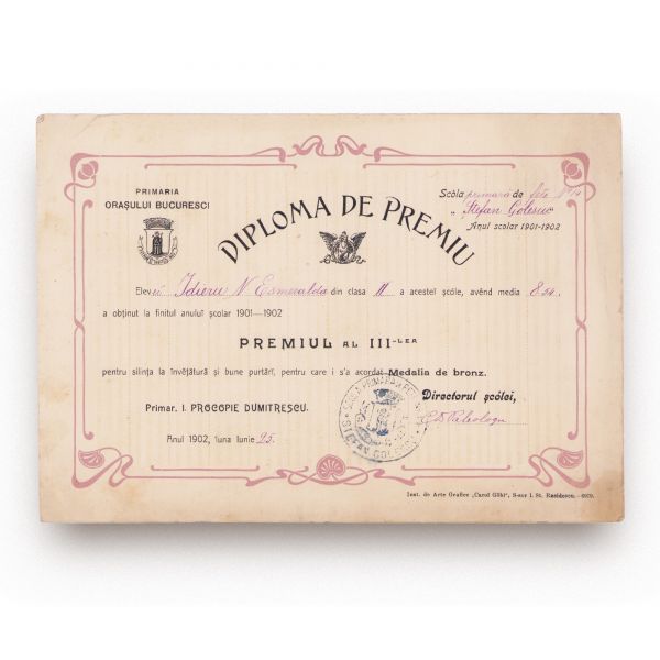 Două diplome de premiu, 1902-1925