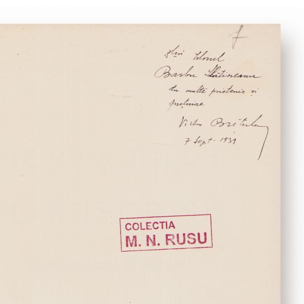 Victor Brătulescu, Miniaturi și Manuscrise din Muzeul de Artă Religioasă, 1939, cu dedicație pentru Barbu Slătineanu  