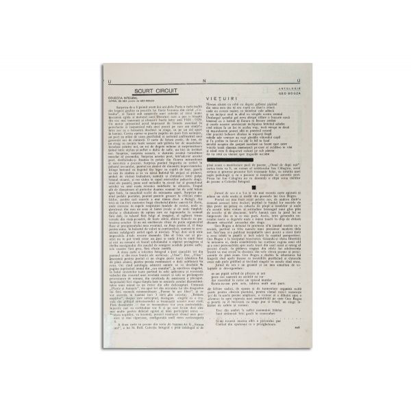 Publicația „UNU”, anul II, nr. 15, iulie 1929