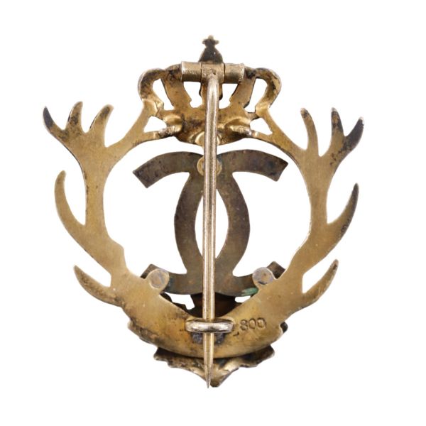 Insigna „Clubului Regal de Vânătoare”, model regele Carol al II-lea