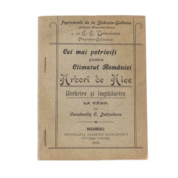 Dr. M. Vaida, Creșterea păsărilor în gospodăriile sătești + Const. C. Datculescu, Arbori de alee, 1899