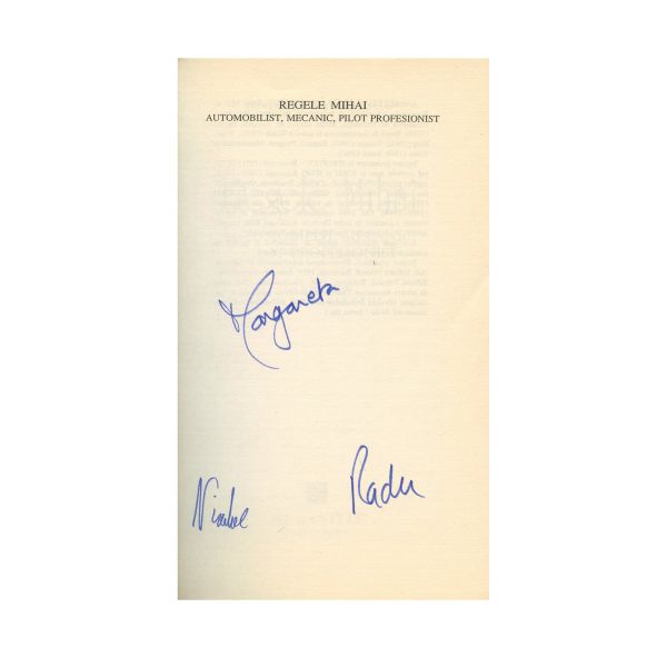 Andrei Săvulescu, Regele Mihai, 1996, cu semnăturile principesei Margareta și a principilor Radu și Nicolae