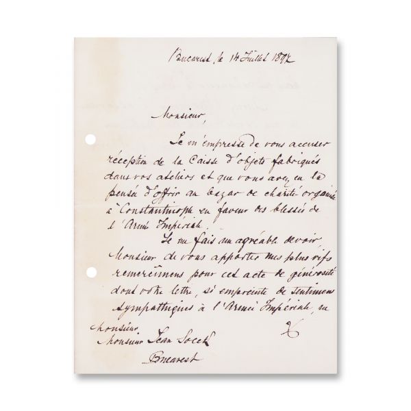 Ioan I. V. Socec, 4 corespondențe de mulțumire, 1897-1908