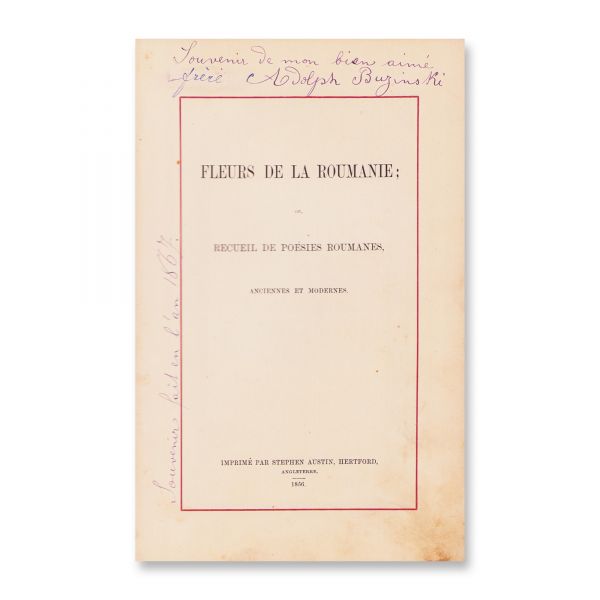 Baronul Henry Stanley, Fleurs de la Roumanie, 1856