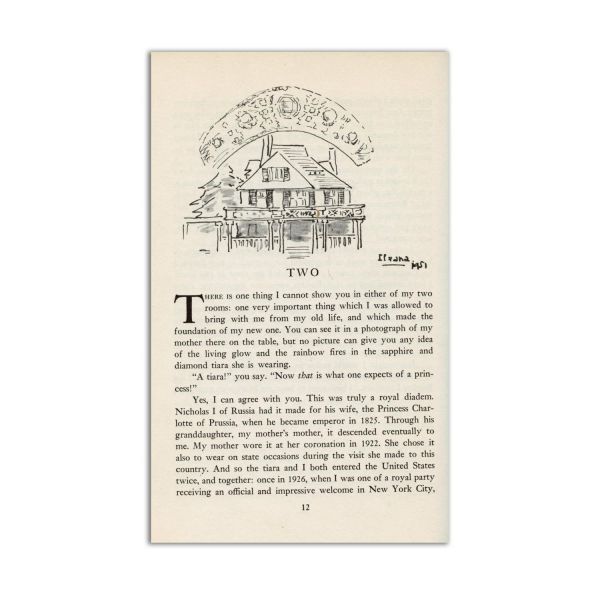 Ileana, Princess of Romania, I Live Again, 1954, cu dedicație 