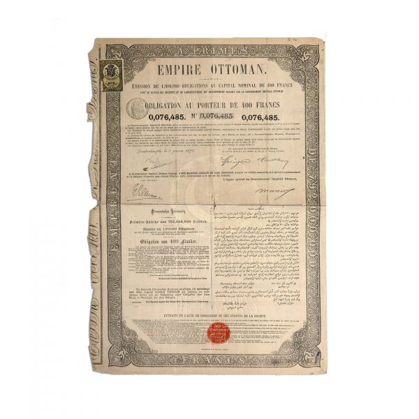 Colecție de 4 obligațiuni, 1870-1934
