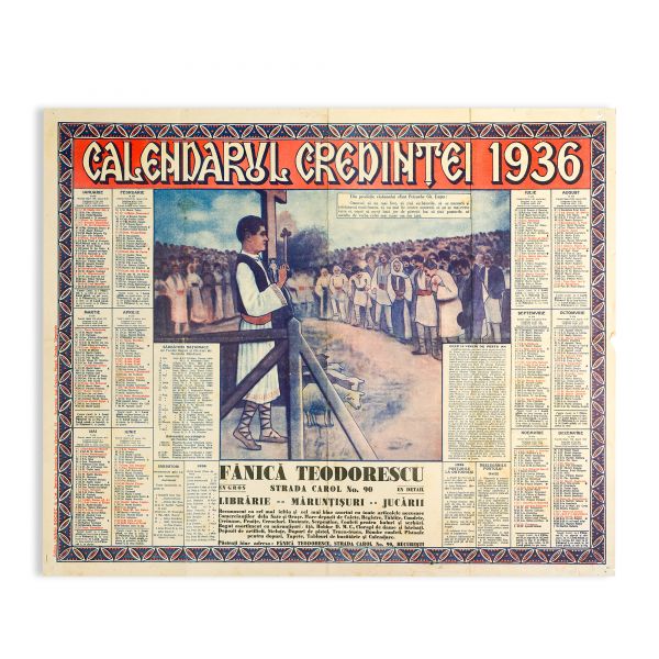 Calendarul Credinței pe anul 1936 - Petrache Lupu ținând o predică