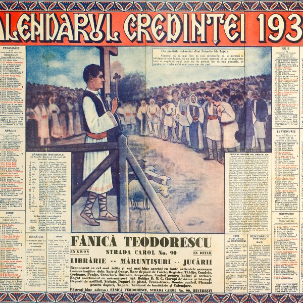 Calendarul Credinței pe anul 1936 - Petrache Lupu ținând o predică