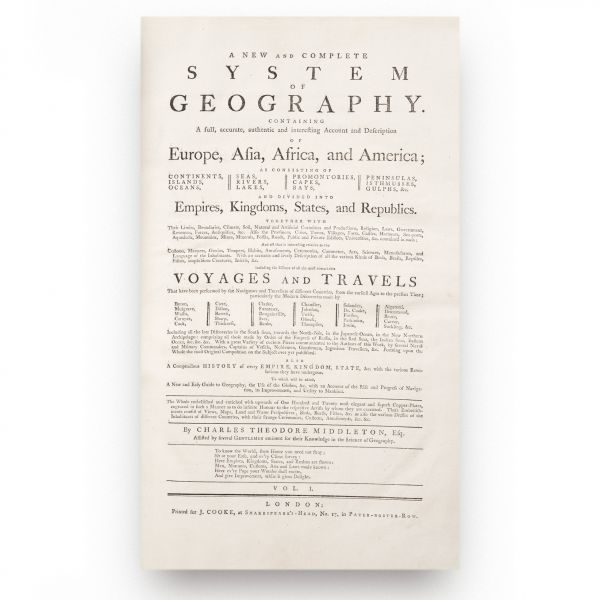Charles Theodore Middleton, A New and Complete System of Geography, [1777], două volume
