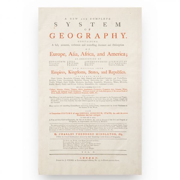 Charles Theodore Middleton, A New and Complete System of Geography, [1777], două volume