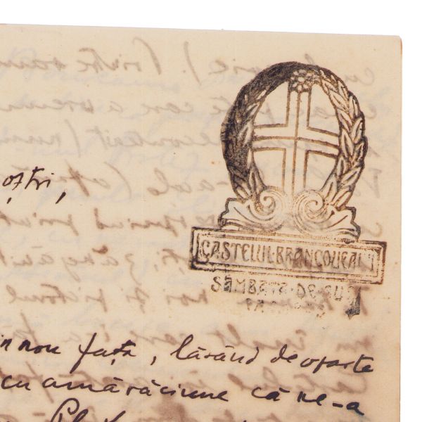 Scrisoare cu antetul Castelului Brâncoveanu de la Sâmbăta de Sus, 1927