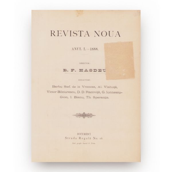B. P. Hasdeu, Revista Nouă, Anul I-VII, 1887-1895, 7 ani - Colecție integralā