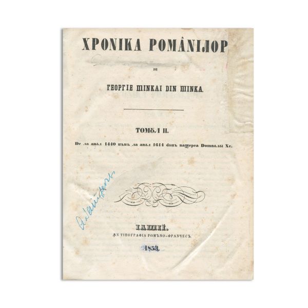 Gheorghe Șincai, Hronica românilor și a mai multor neamuri, trei volume, 1853