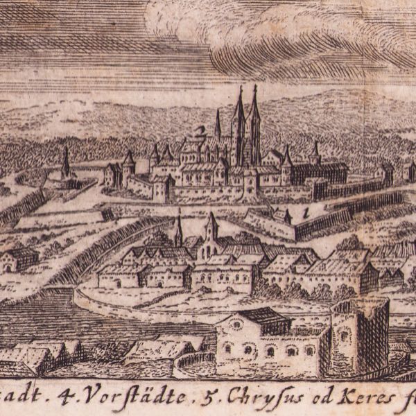 Cetatea Oradea, gravură în cupru, gravor Joachim von Sandrart, 1684 
