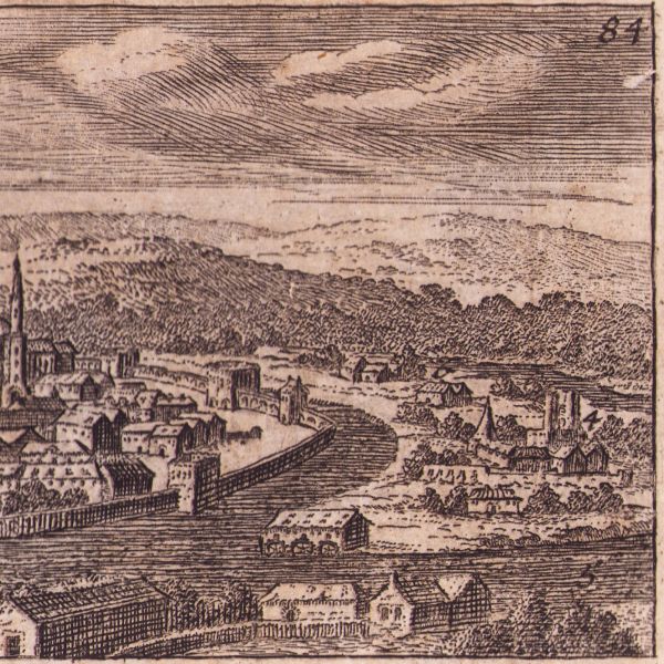 Cetatea Oradea, gravură în cupru, gravor Joachim von Sandrart, 1684 