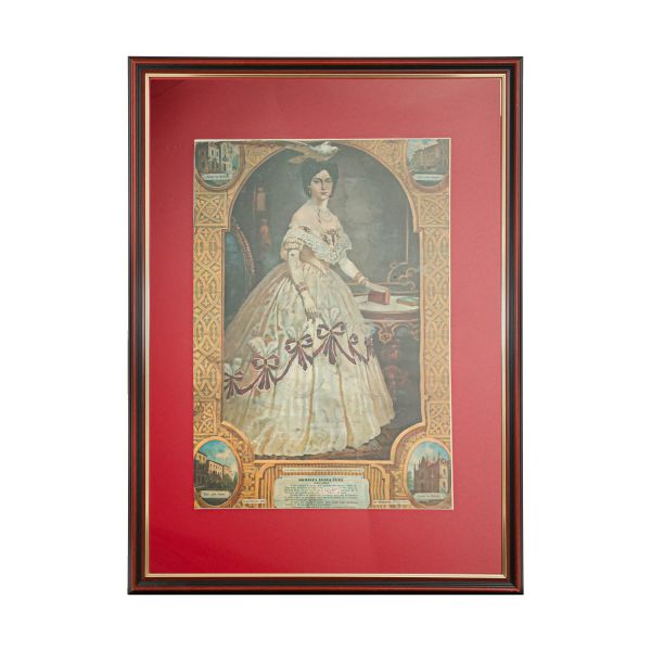 Doamna Elena Cuza, cromolitografie de mari dimensiuni, 1909