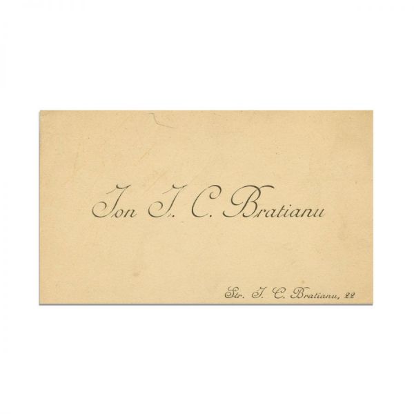 Ion I. C. Brătianu, carte de vizită