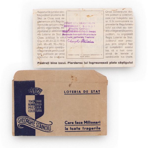 Un loz din colecția Gheorghe Stănoiu, 1942 + plic