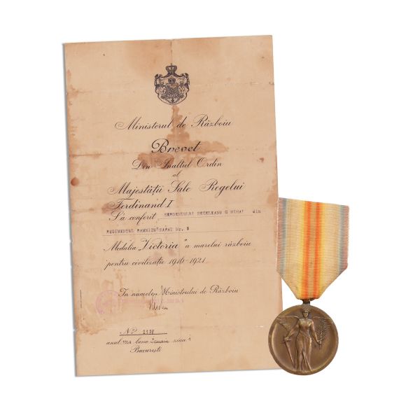 Seceleanu G. Mihai, medalia „Victoria” + brevet, 1 ianuarie 1924