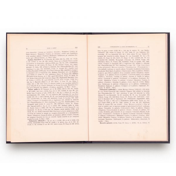 Zach. C. Panțu, Contribuțiuni la flora Bucureștilor și a împrejurimilor, 1912 + Iuliu Prodan, Contribuțiune la flora României, 1914