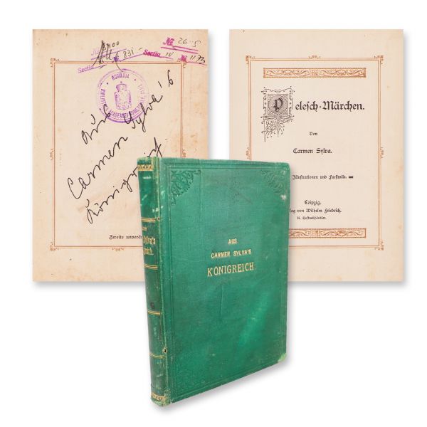 Carmen Sylva, Pelesch-Märchen, (Poveștile Peleșului), [1882], cu dedicația reginei Elisabeta