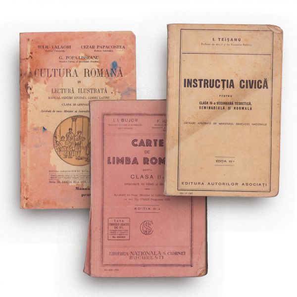 Carte de limba română + Cultura Română + Instrucția civică, 3 manuale, 1930-1939