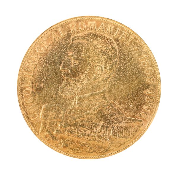 Carol I 50 de lei 1906, monedă de aur