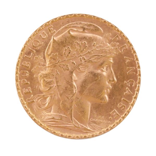 20 franci 1907, monedă din aur