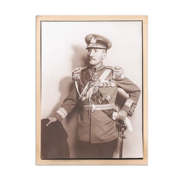 Colonelul David Praporgescu, fotografie de epocă de mari dimensiuni