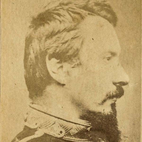 Domnitorul Alexandru Ioan Cuza, fotografie format carte-de-visite