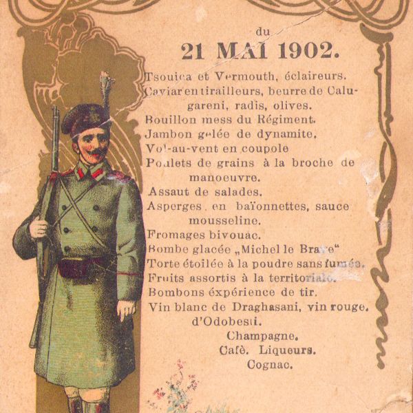 Regimentul 6 Mihai Viteazul, meniul zilei de 21 mai 1902