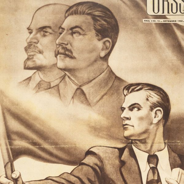 „Trăiască marele partid al lui Lenin și Stalin”, afiș al publicației „URSS azi”, 1952
