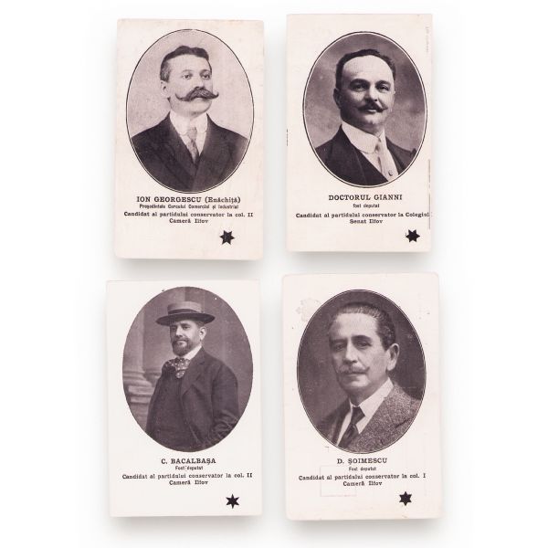 Nouă cărți poștale fotografice electorale, Partidul Conservator și Partidul Poporului