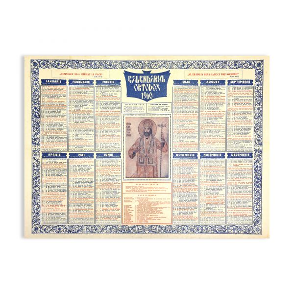 Colecție de 12 calendare din perioada 1960 - 1969