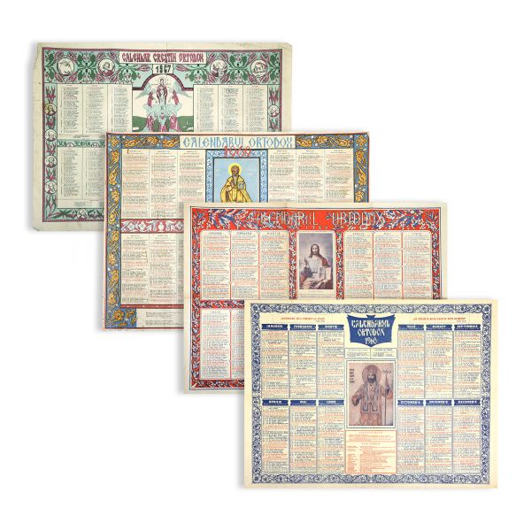 Colecție de 12 calendare din perioada 1960 - 1969