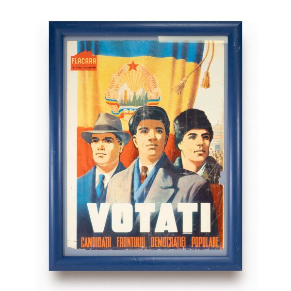 „Votați candidații Frontului Democrației Populare!”, 1957, afiș