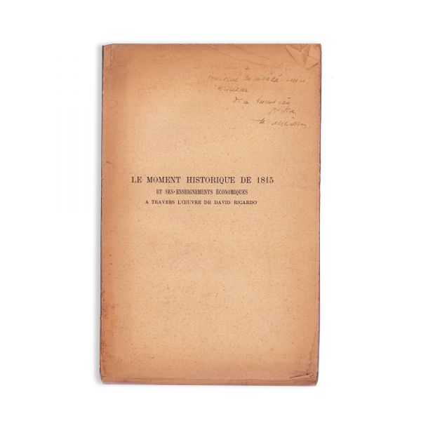 Două volume, D. I. Suchianu, Despre avuție + Le moment historique, cu dedicație pentru D. D. Roșca
