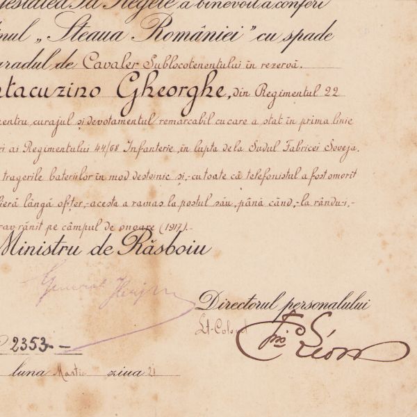 George Matei Cantacuzino, colecție de 8 brevete, 1892-1942