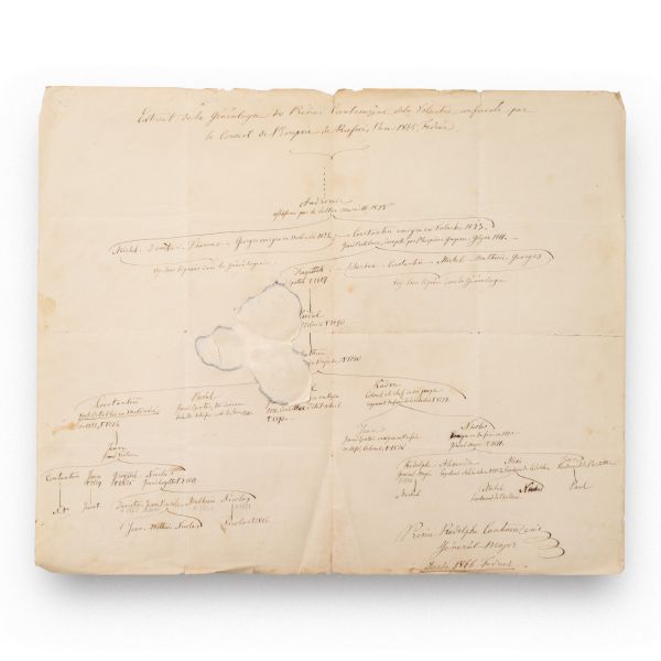 Extras din arborele genealogic al familiei Cantacuzino, 1866