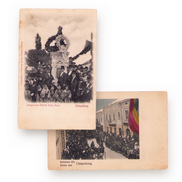 Salutări din Câmpulung, două fotografii tip carte poștală