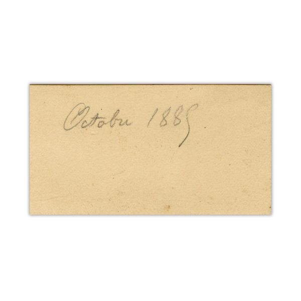 Titu Maiorescu, carte de vizită cu însemnare olografă, 1889