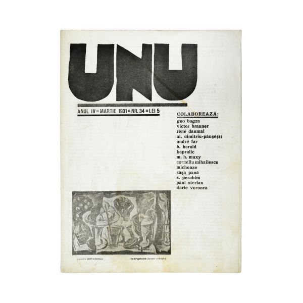 Publicația „UNU”, anul IV, nr. 34, martie 1931