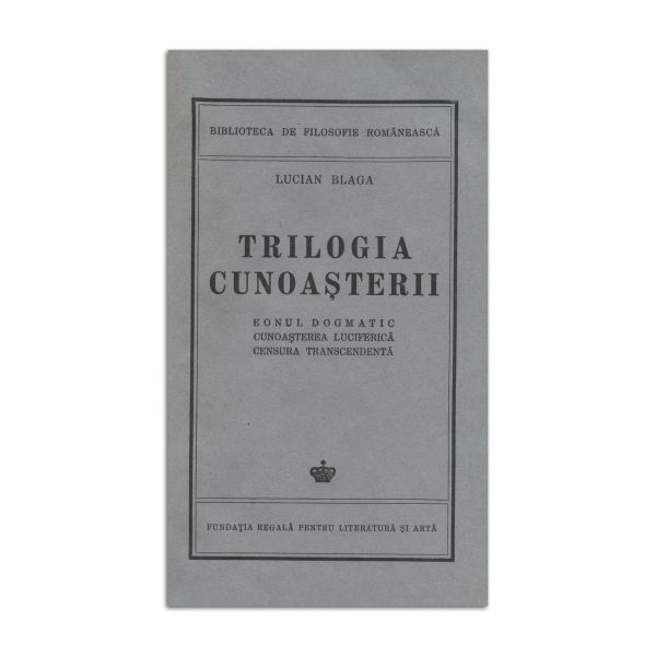 Lucian Blaga, Trilogia cunoașterii, 1943, exemplar bibliofil