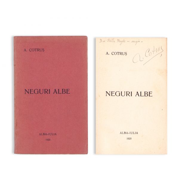 A. Cotruș, Neguri albe, 1920, cu dedicație pentru Stella Magdu
