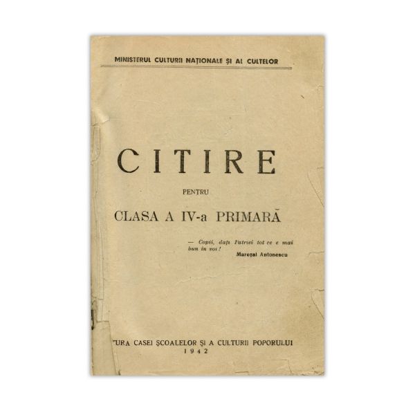 Carte de citire pentru clasa a IV-a primară, 1942